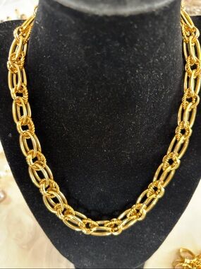 Vintage Gold Rope-Link Necklace